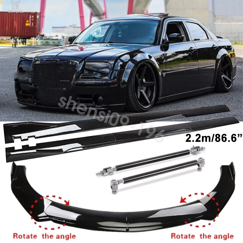 Front Bumper Lip Splitter/Strut Rods/Side Skirts For Chrysler 300 300C SRT8