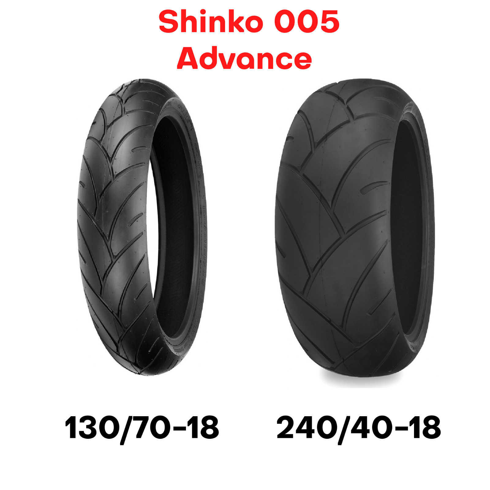 New Shinko 005 Advance Motorcycle Tire Set Front Rear 130 70 18\