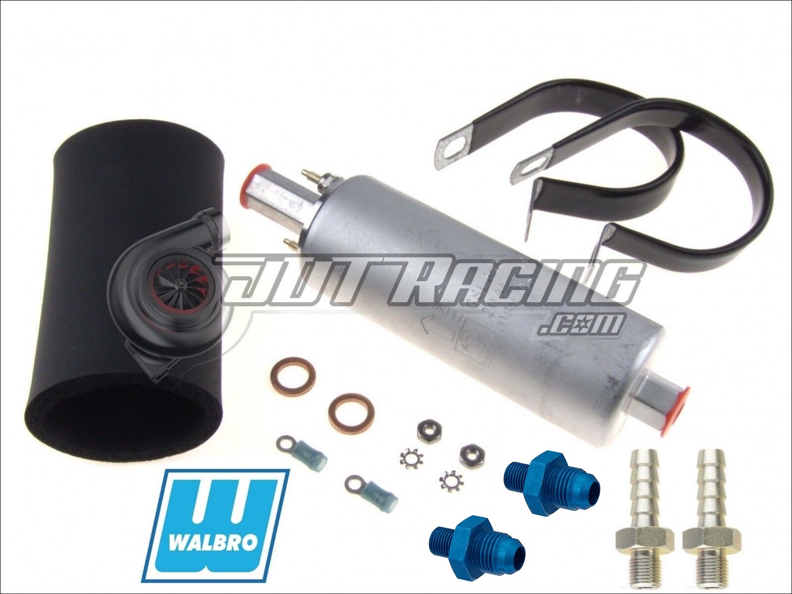 New Genuine Walbro/TI GSL392 Inline External Fuel Pump +128-3039 6AN Fittings