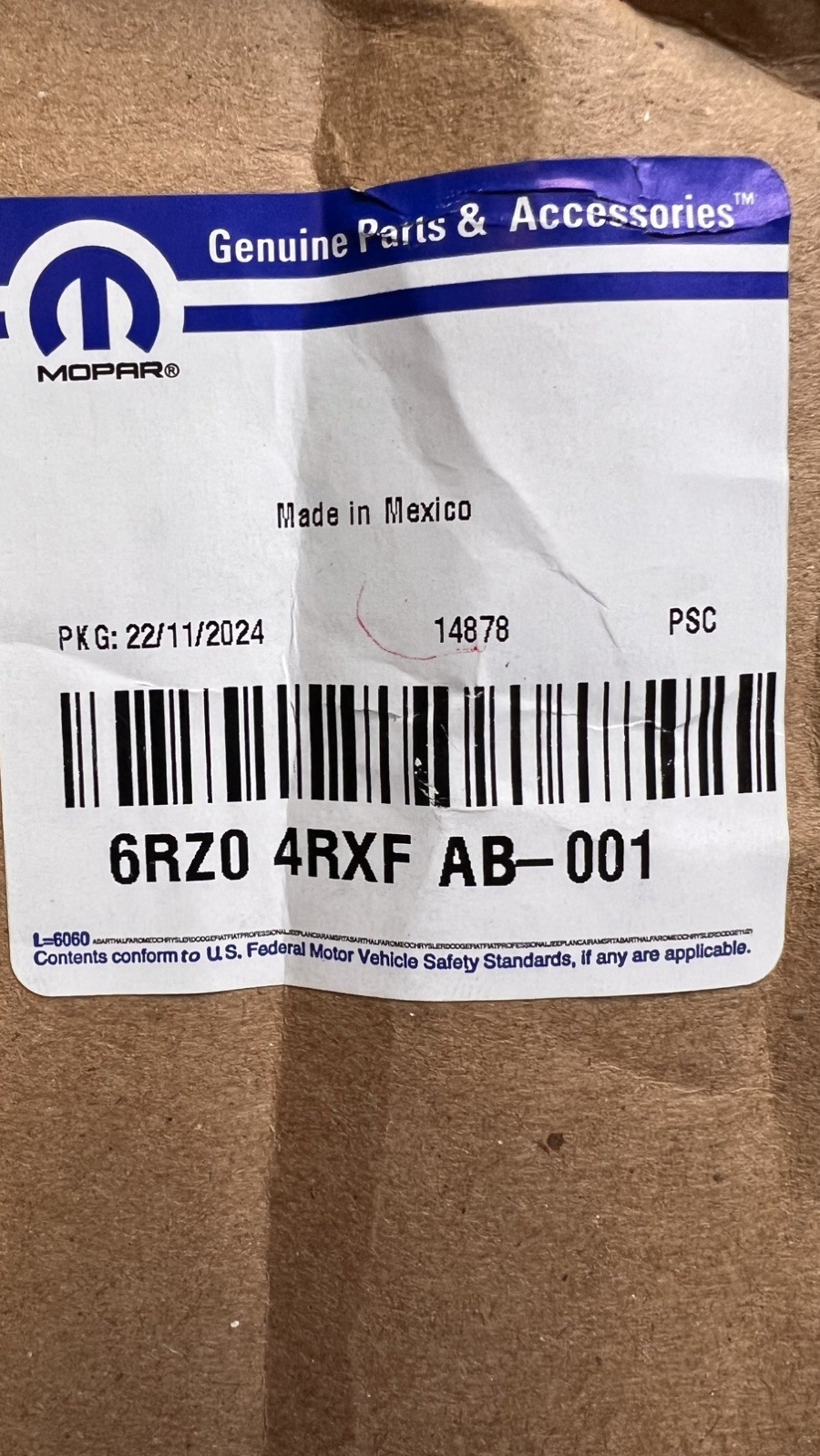 RAM PROMASTER BACK UP CAMERA BEZEL MOPAR OEM GENUINE 6RZ04RXFAB