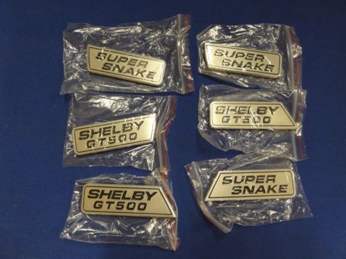 2005-2014 FORD MUSTANG SHELBY GT500 SUPER SNAKE RARE LIKE NEW NOS EMBLEMS SET