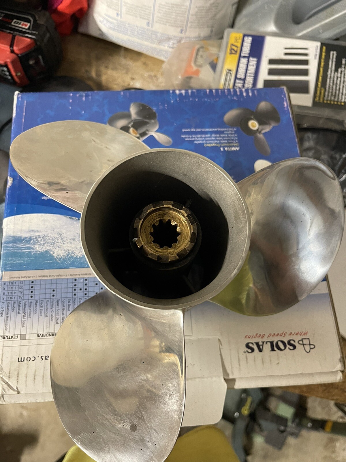SOLAS 10 1/8 X 13 STAINLESS OUTBOARD PROPELLER # 1231-101-13 SOLAS 10 1/8 X 13 STAINLESS OUTBOARD PROPELLER # 1231-101-13
