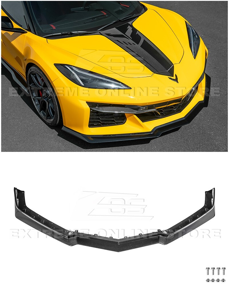 Z07 Package ABS Plastic - CARBON FLASH Front Lip Splitter 23-Up Corvette C8 Z06