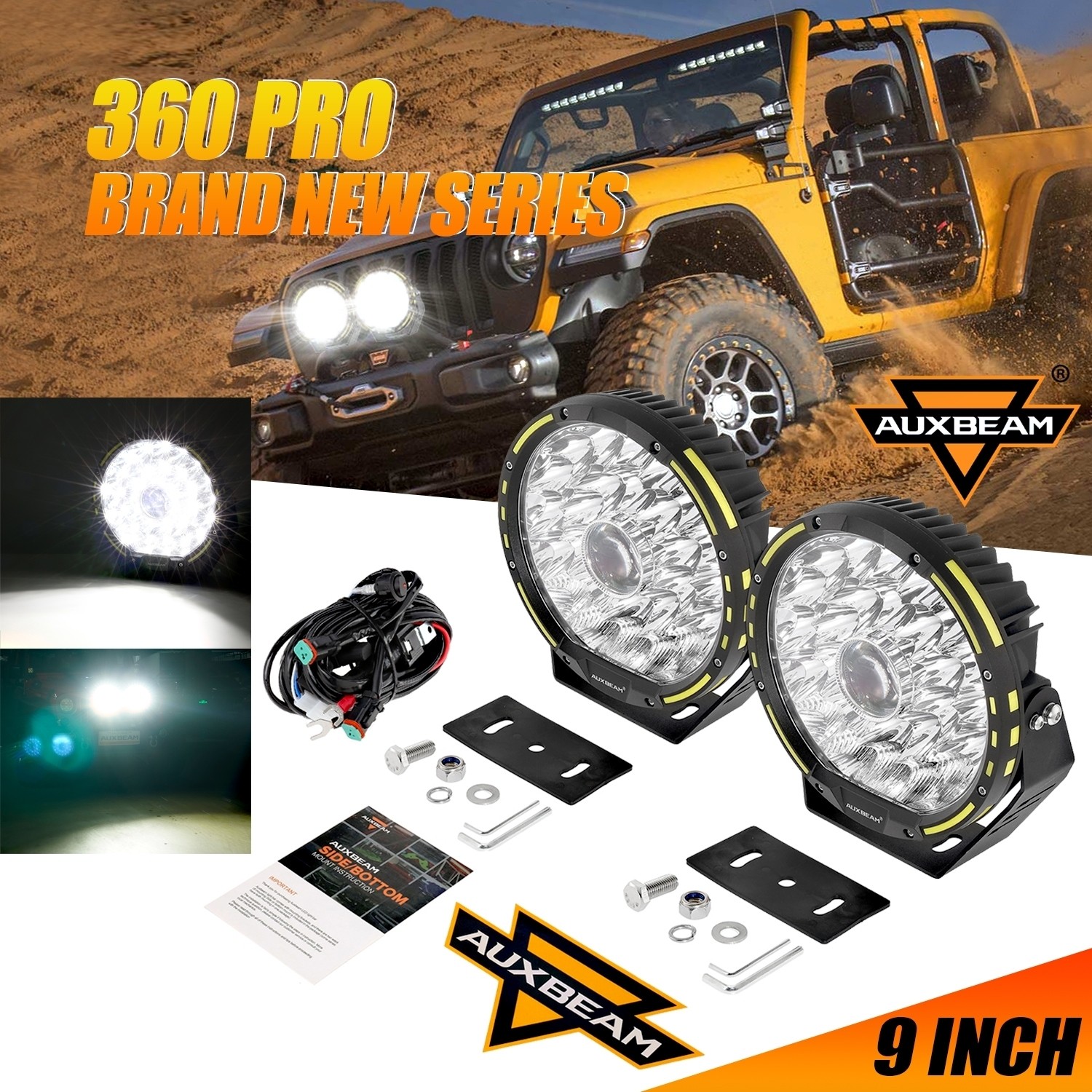 AUXBEAM 2pcs 360-PRO 9\