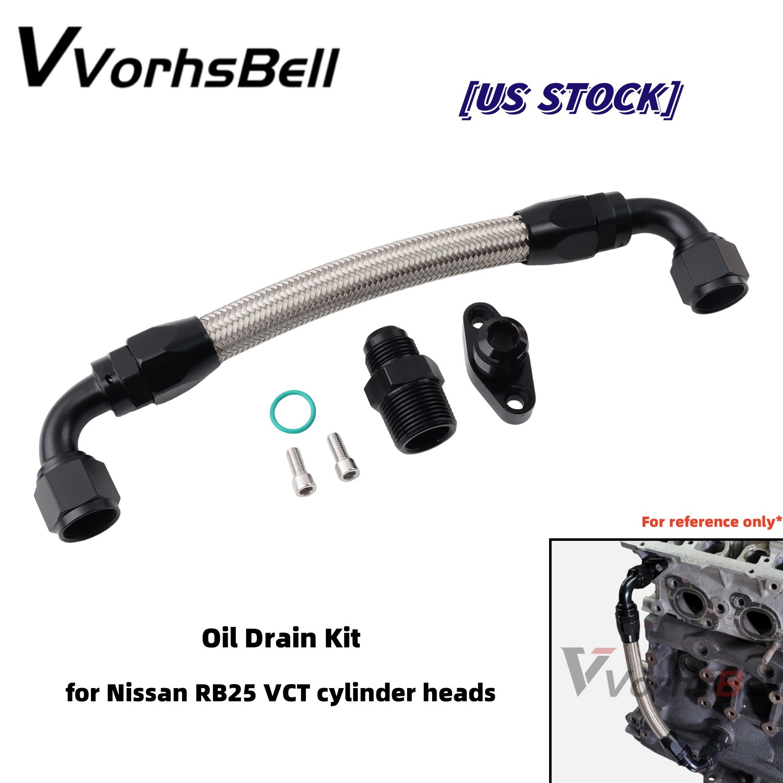 Oil Drain Kit for Nissan RB25DET RB25DE VCT Cylinder Head GTS-T GTS R32 R33 R34