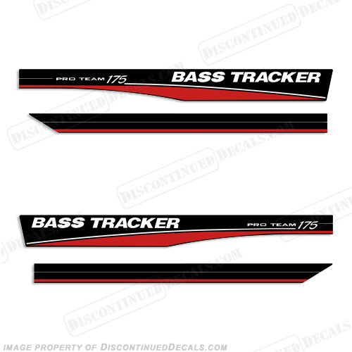 Fits Bass Tracker Pro Team 175 Decals - Red Fits Bass Tracker Pro Team 175 Decals - Red