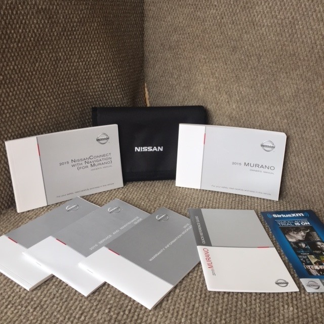 2015 Nissan Murano Owners Manual with Navigation guide, warranty books and case 2015 Nissan Murano Owners Manual with Navigation guide, warranty books and case