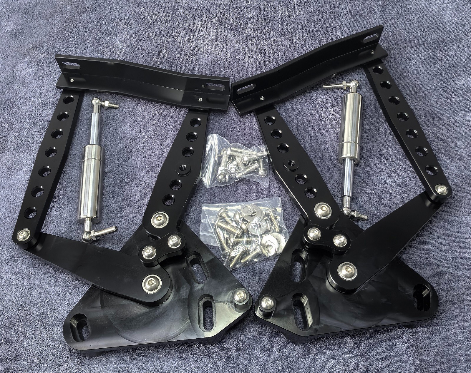 1967-72 GM Truck Hood Hinge Pair Billet Aluminum Chevrolet BLACK 1967-72 GM Truck Hood Hinge Pair Billet Aluminum Chevrolet BLACK