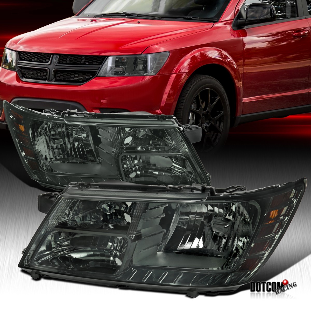 Fits 2009-2020 Dodge Journey Smoke Headlights Lamps Assembly Left+Right 06-11 Fits 2009-2020 Dodge Journey Smoke Headlights Lamps Assembly Left+Right 06-11