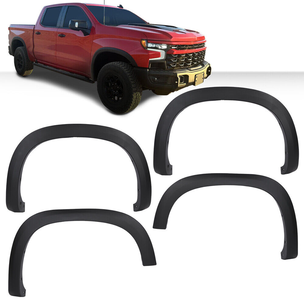 4pcs Factory Style Fender Flares Fit For 2019-2023 Chevrolet Silverado 1500