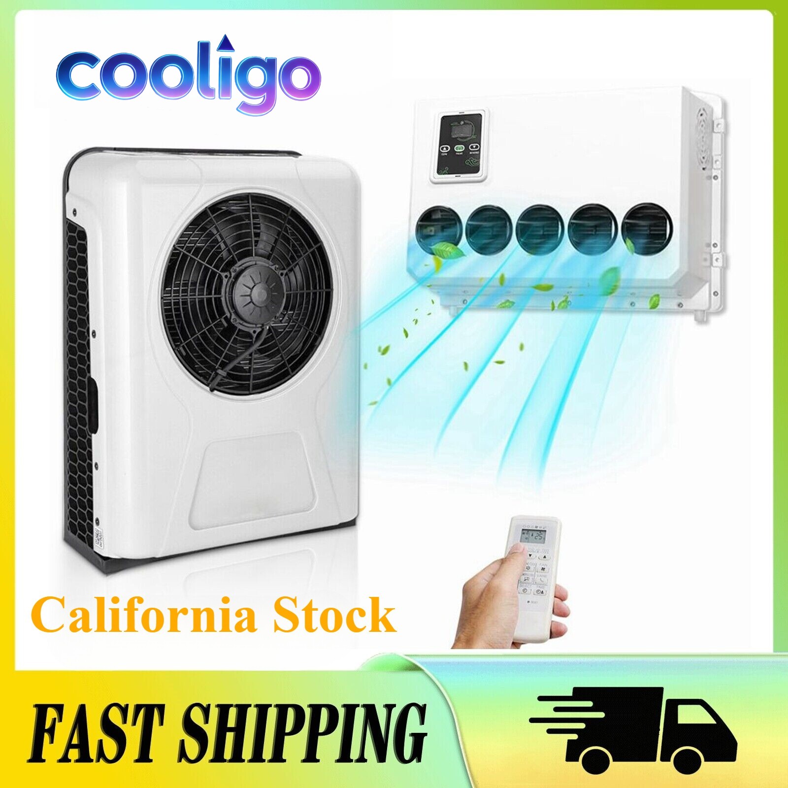 12V A/C Kit Vehicle Split Air Conditioner Cooling Universal Fits Truck Vans RV