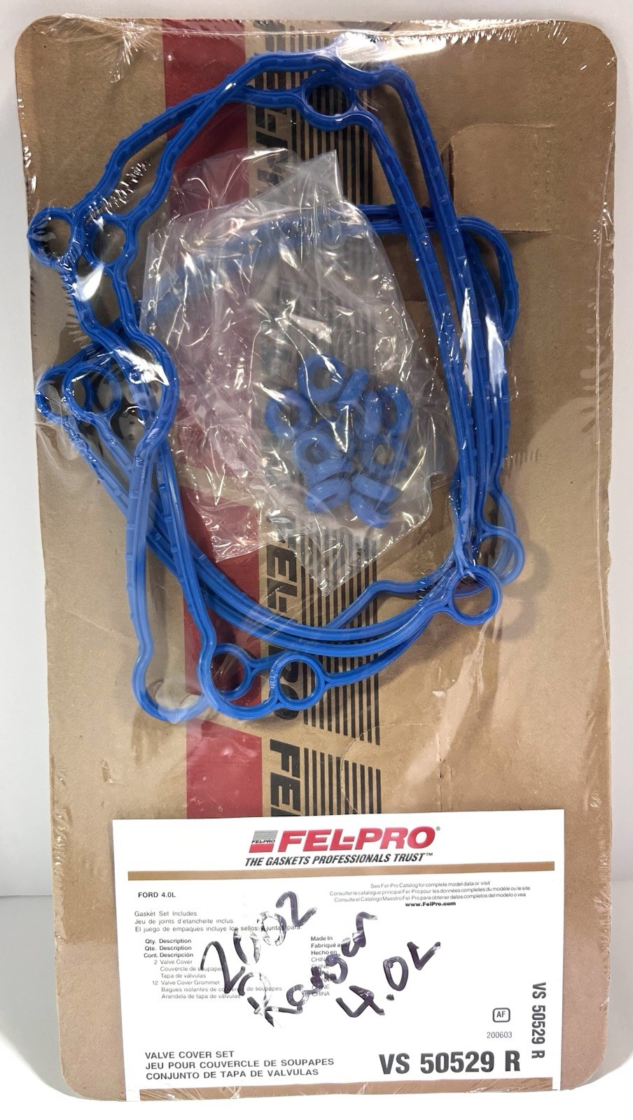 FORD Premium 4.0 Engine Valve Cover Gasket Set Fel-Pro VS 50529 Sealed Package