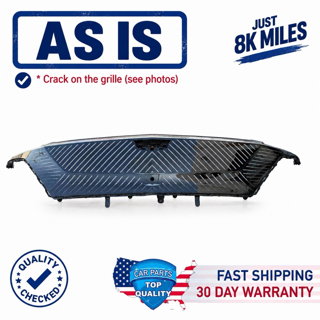 2023-2025 CADILLAC LYRIQ FRONT BUMPER MAIN GRILL GRILLE LED OEM
