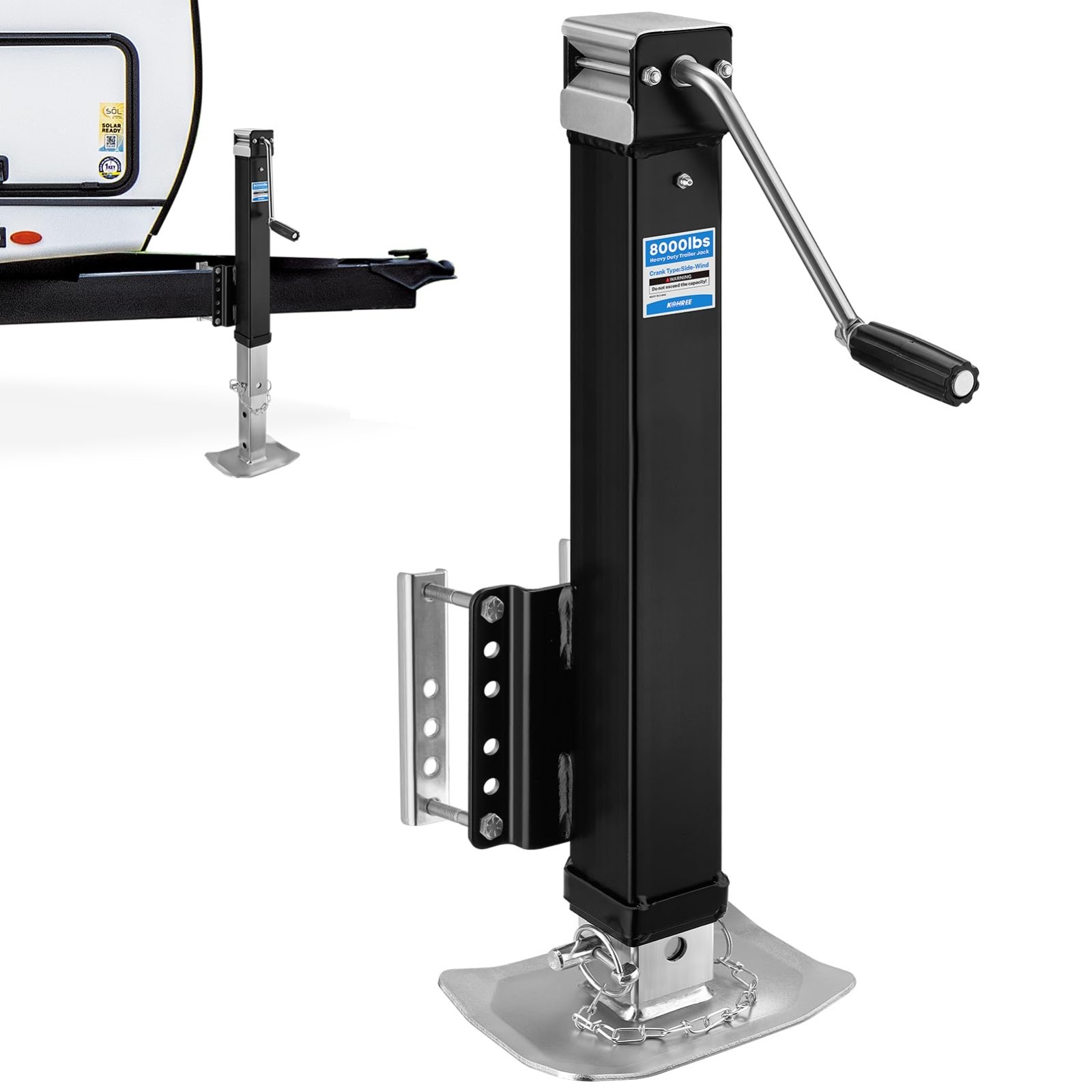 Kohree 8000 lb Manual Trailer Jack Bolt-On Heavy Duty Drop Leg