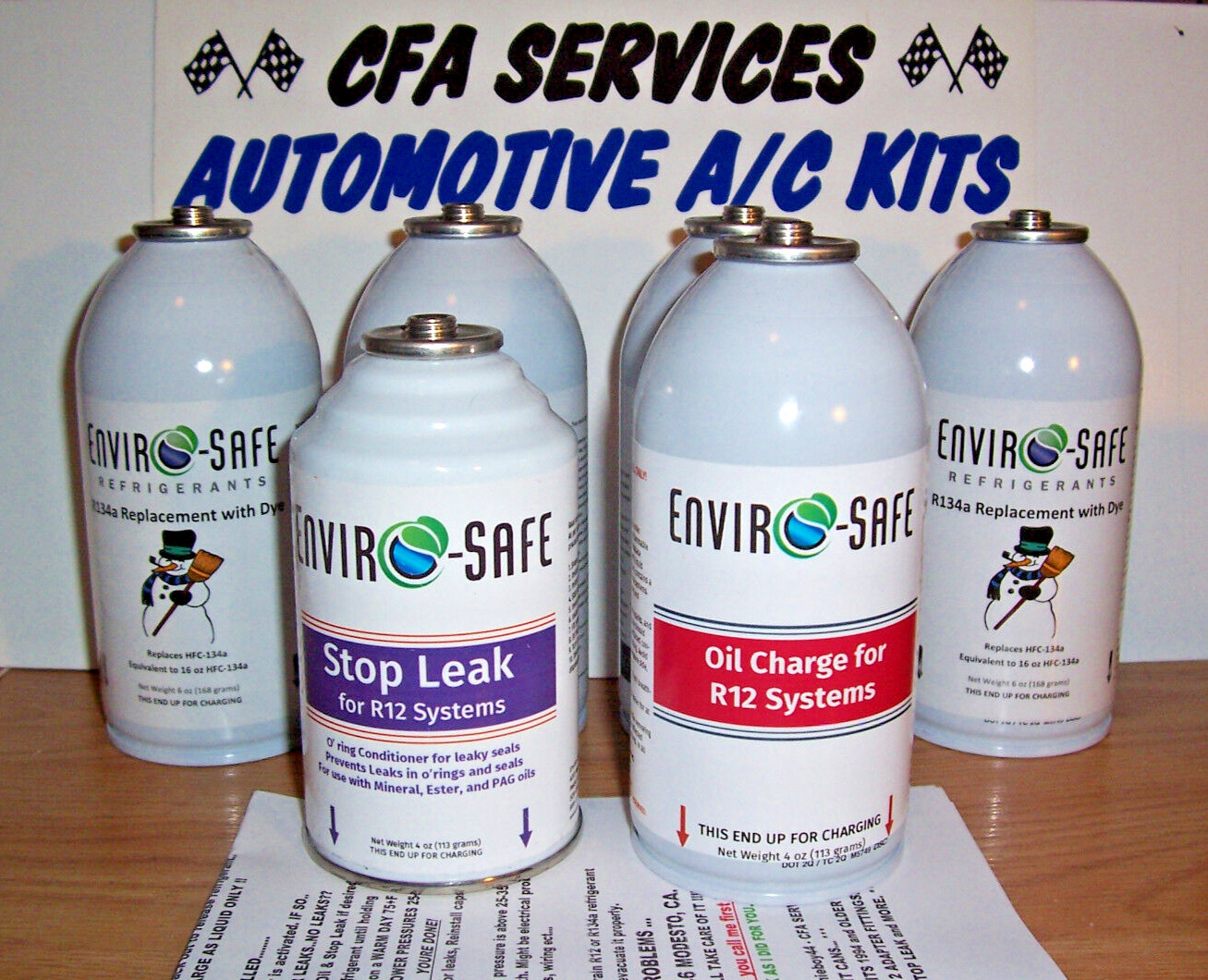 1995-OLDER CAR AUTO A/C REPLACEMENT REFRIGERANT +STOP LEAK+OIL R12 SYSTEMS =90oz