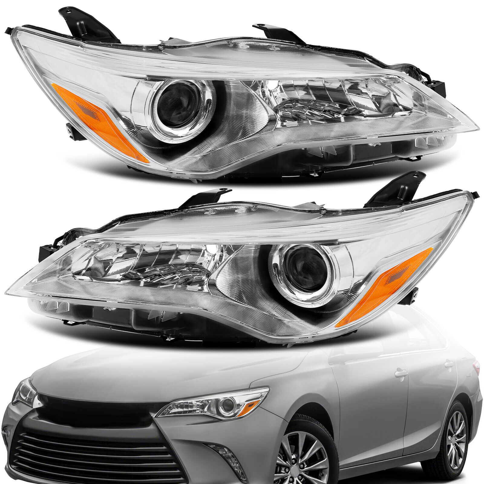 OEM Headlights For 2015 2016 2017 Toyota Camry LE SE XLE XSE Headlamp Left+Right