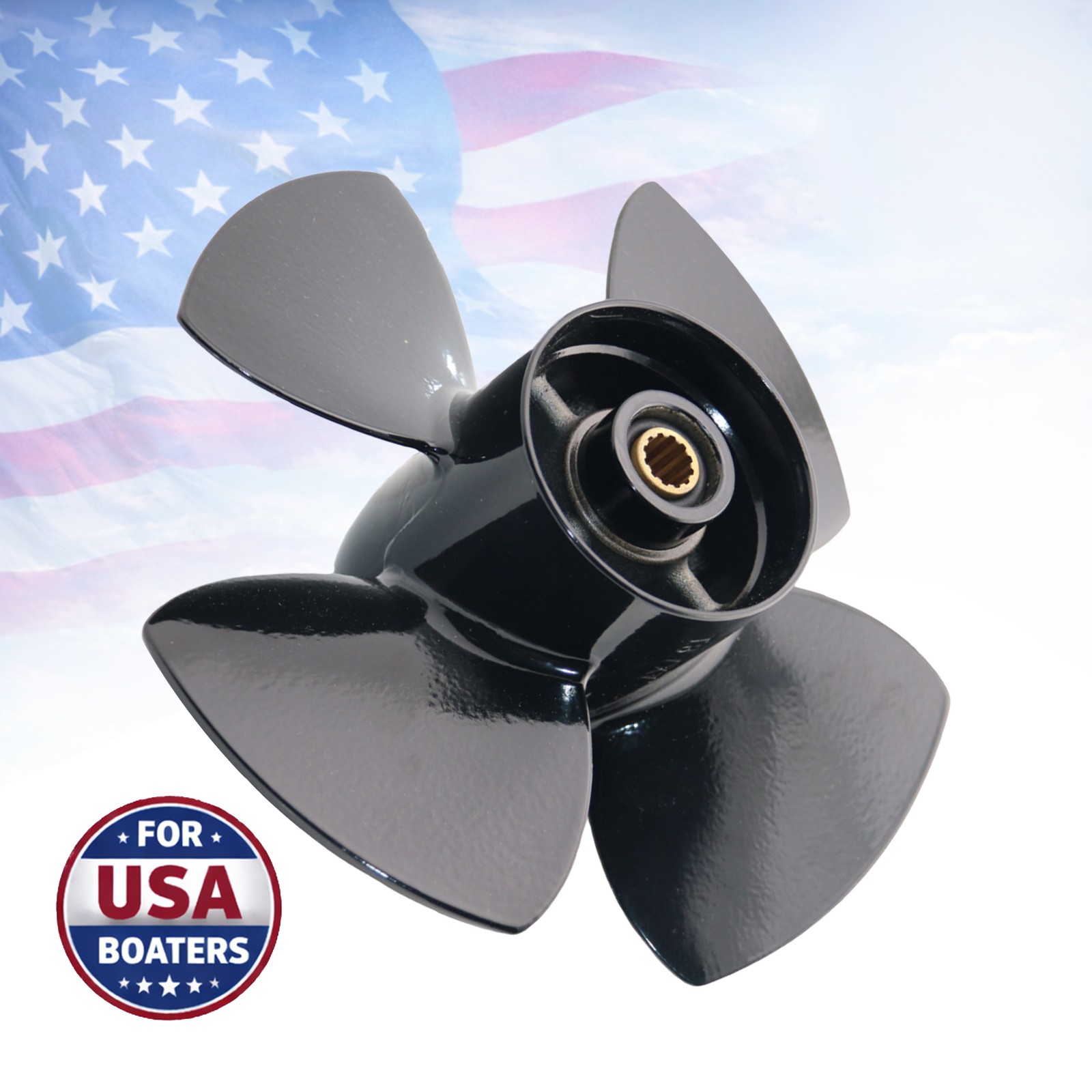 High Thrust Propeller 8.7 x 5 For Tohatsu Mercury 8-9.9hp 2 & 4 Stroke 12 Spline
