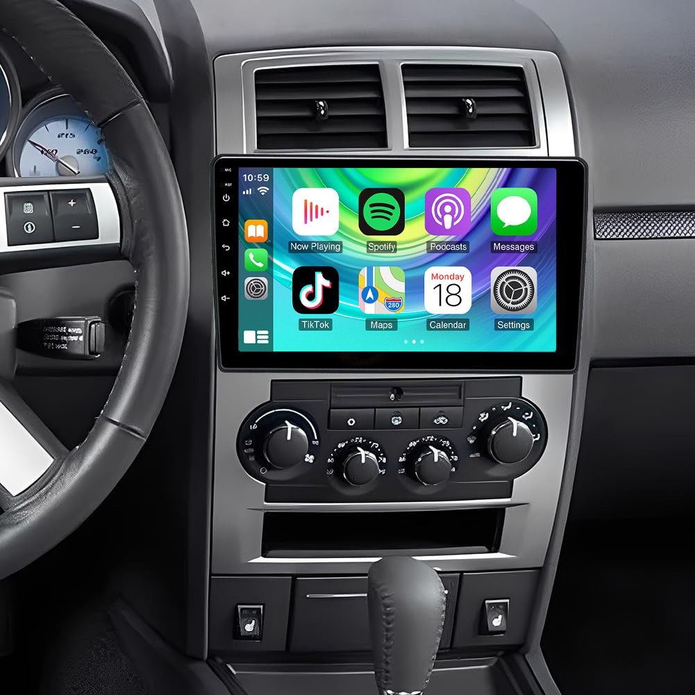 10\'\' 4+64G Carplay For 2008-2010 Dodge Charger Car Stereo Radio GPS Wifi Navi