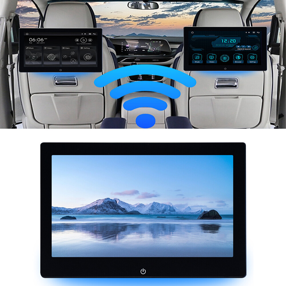 2Pcs 10.1 inch Headrest Rear Seat Monitor Android 12 Player 2+32GB Universal BT