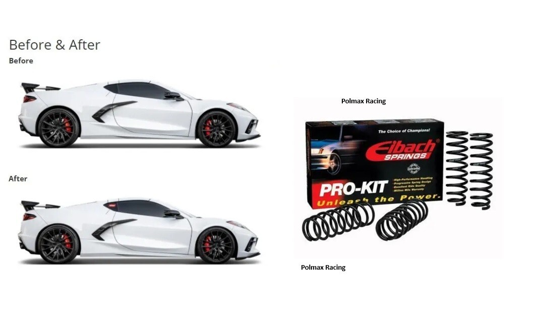 New Eibach E10-23-036-01-22 lowering springs 2020-25 Corvette C8 Stingray