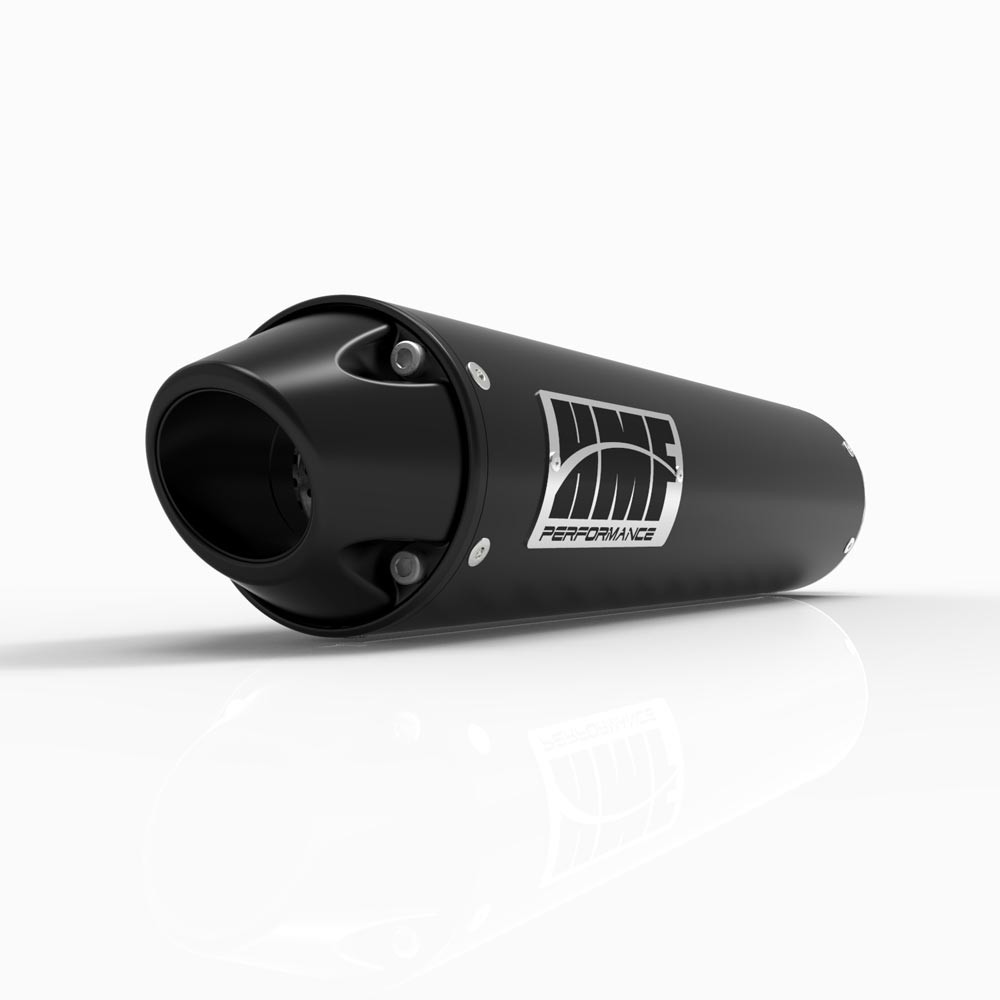 HMF Slip On Exhaust for Yamaha Raptor 700 (15-25) Black w/Black Euro