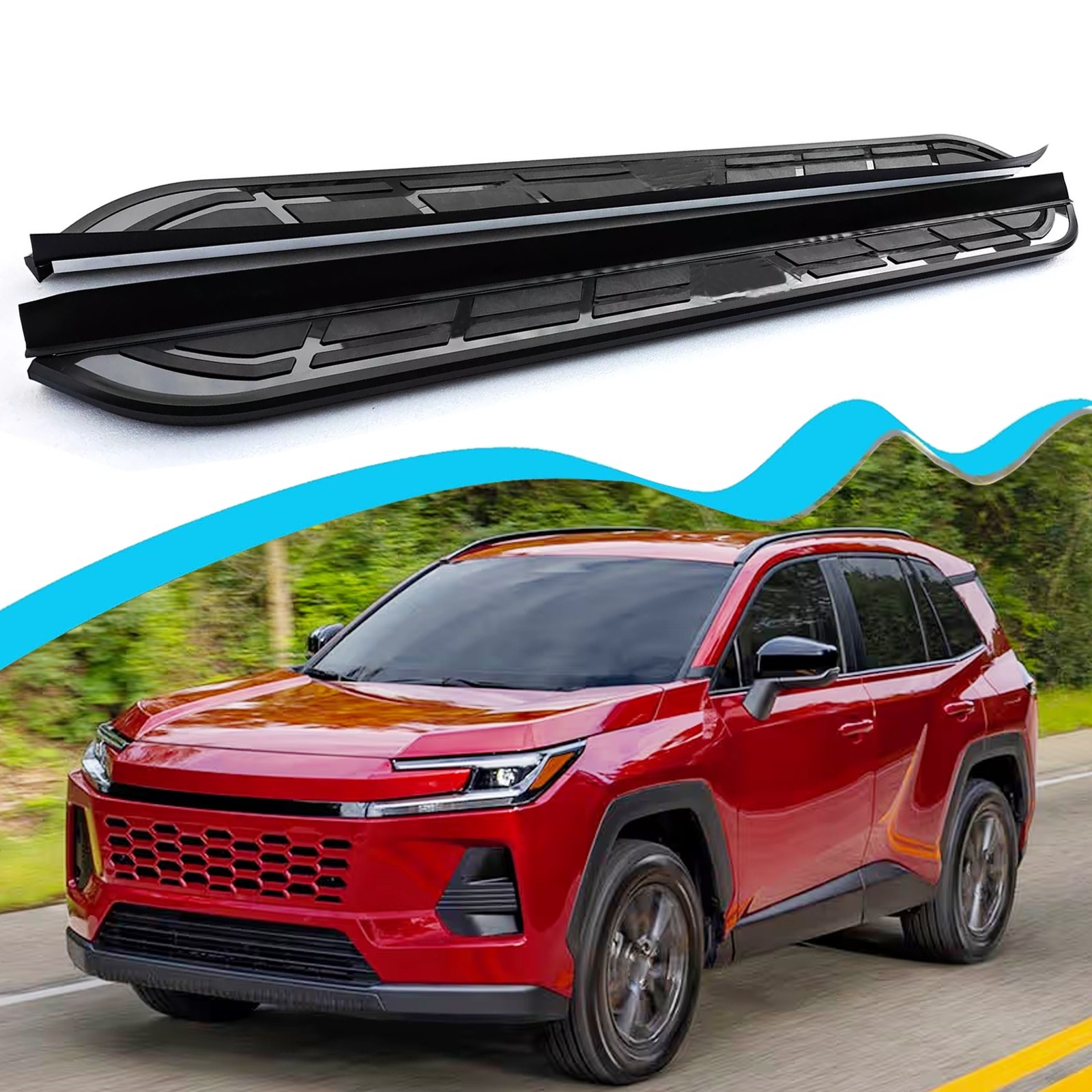 Alu Running Board Fits for Toyota RAV4 XA60 2026 2027 Side Step Pedal Nerf Bars