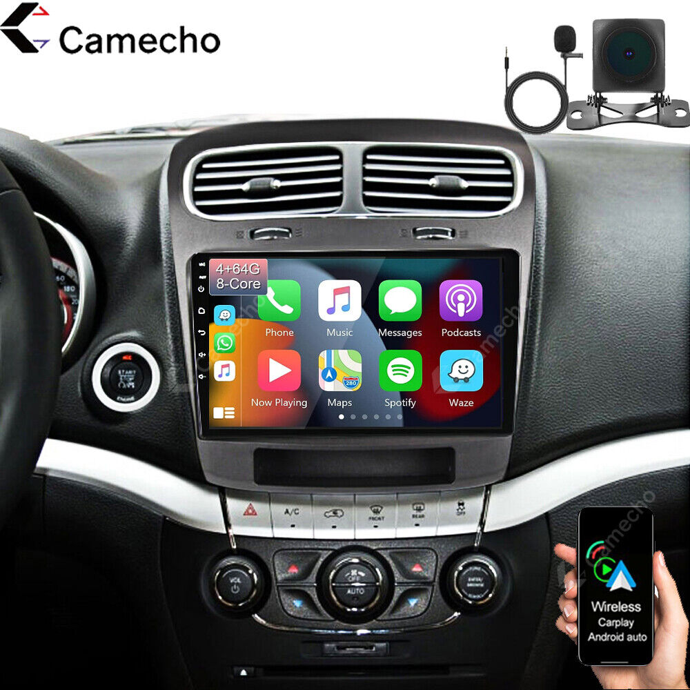 4G+64G For Dodge Journey 2012-2020Carplay Android 13 Car Stereo Radio NAVI GPS