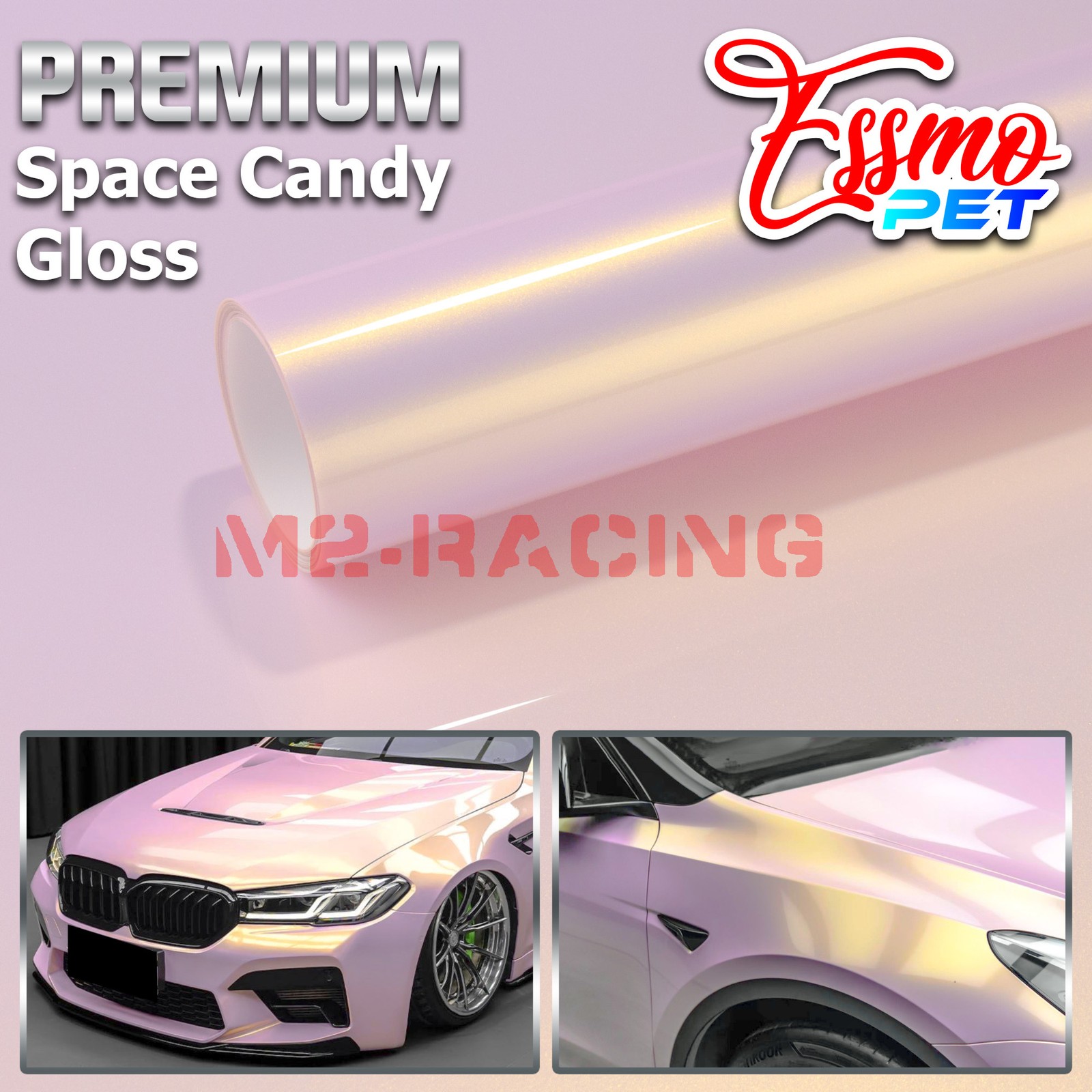 ESSMO PET Space Candy Gloss Car Auto Vinyl Vehicle Wrap Decal Sticker Sheet Film