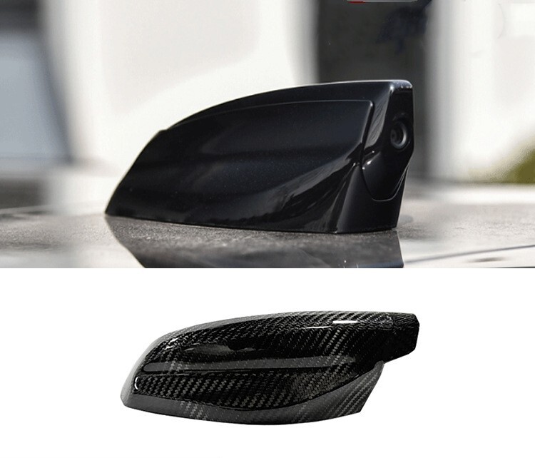 Gloss Real Dry Carbon Fiber Roof Shark Fin Antenna Cover Fits 20-25 Defender 110 Gloss Real Dry Carbon Fiber Roof Shark Fin Antenna Cover Fits 20-25 Defender 110