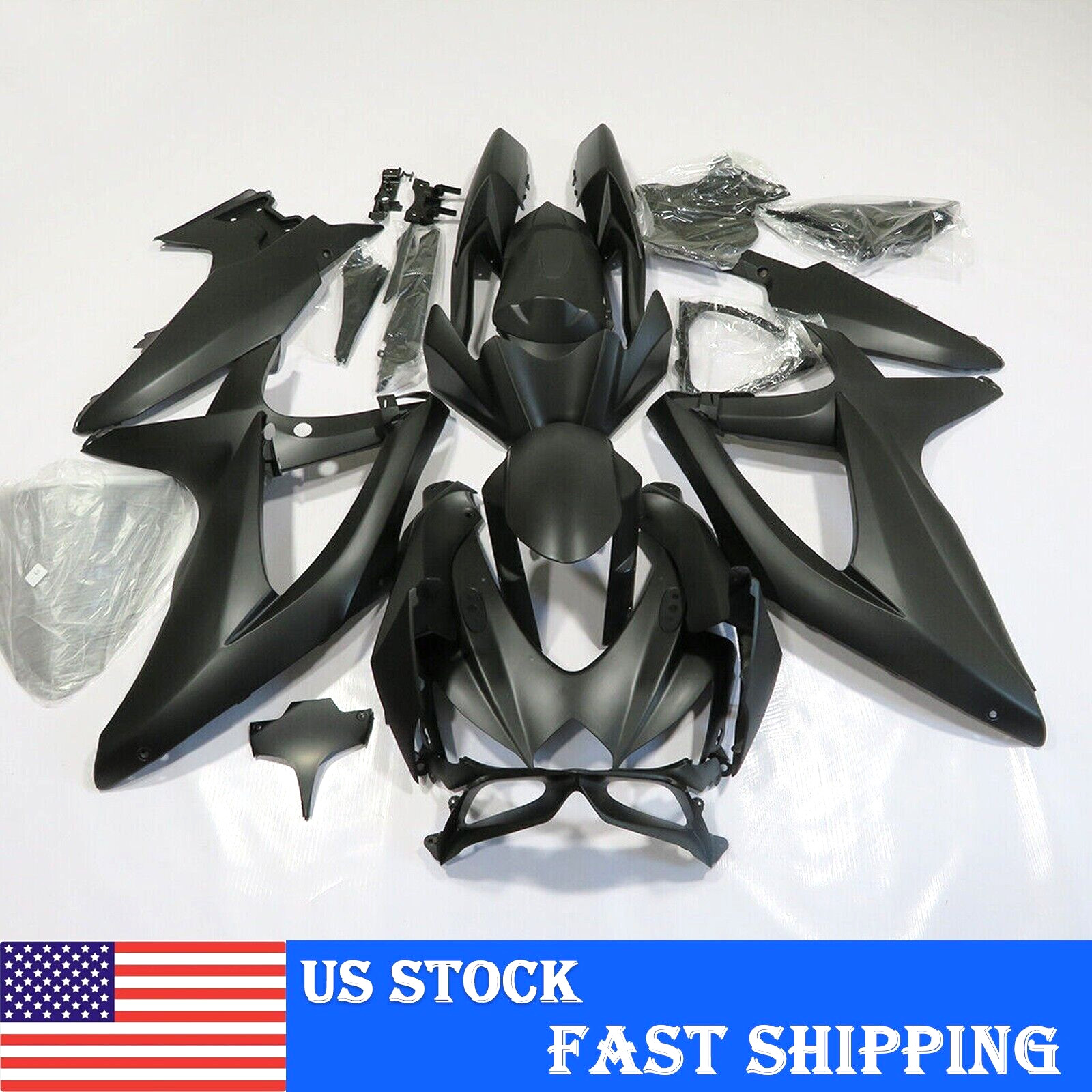 Matte Black ABS Fairing Kit Bodywork for Suzuki GSXR600/750 2008 2009 2010 Matte Black ABS Fairing Kit Bodywork for Suzuki GSXR600/750 2008 2009 2010
