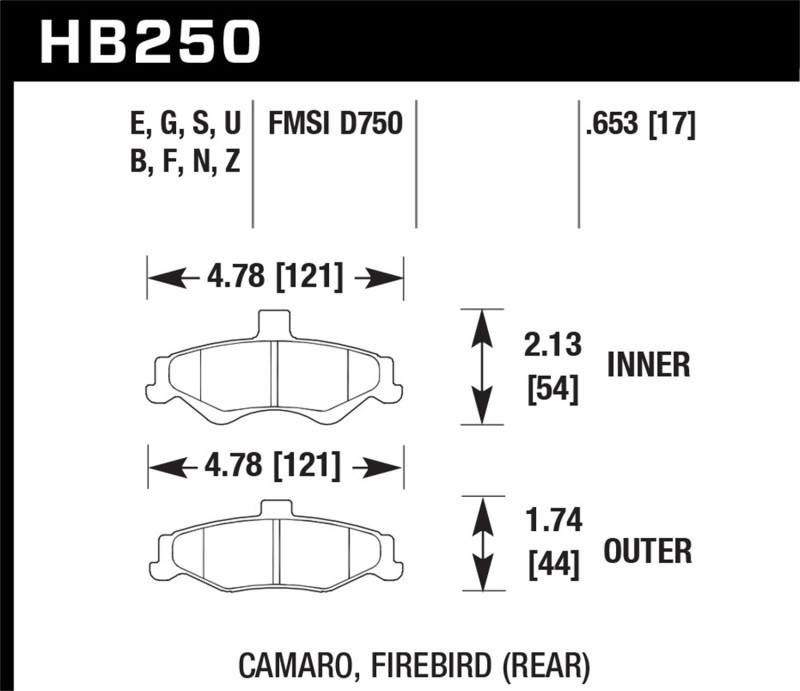 Fits Hawk 1998-2002 Chevrolet Camaro SS 5.7 HPS 5.0 Rear Brake Pads Fits Hawk 1998-2002 Chevrolet Camaro SS 5.7 HPS 5.0 Rear Brake Pads