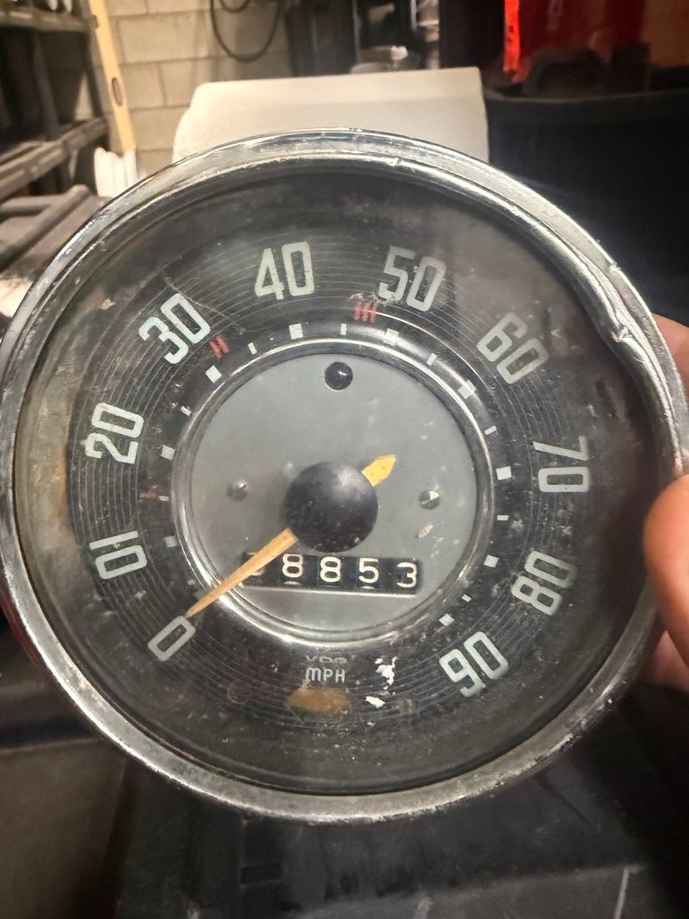 Original VW Beetle VDO 90 MPH Speedometer 10/65 October 1965 OEM Vintage