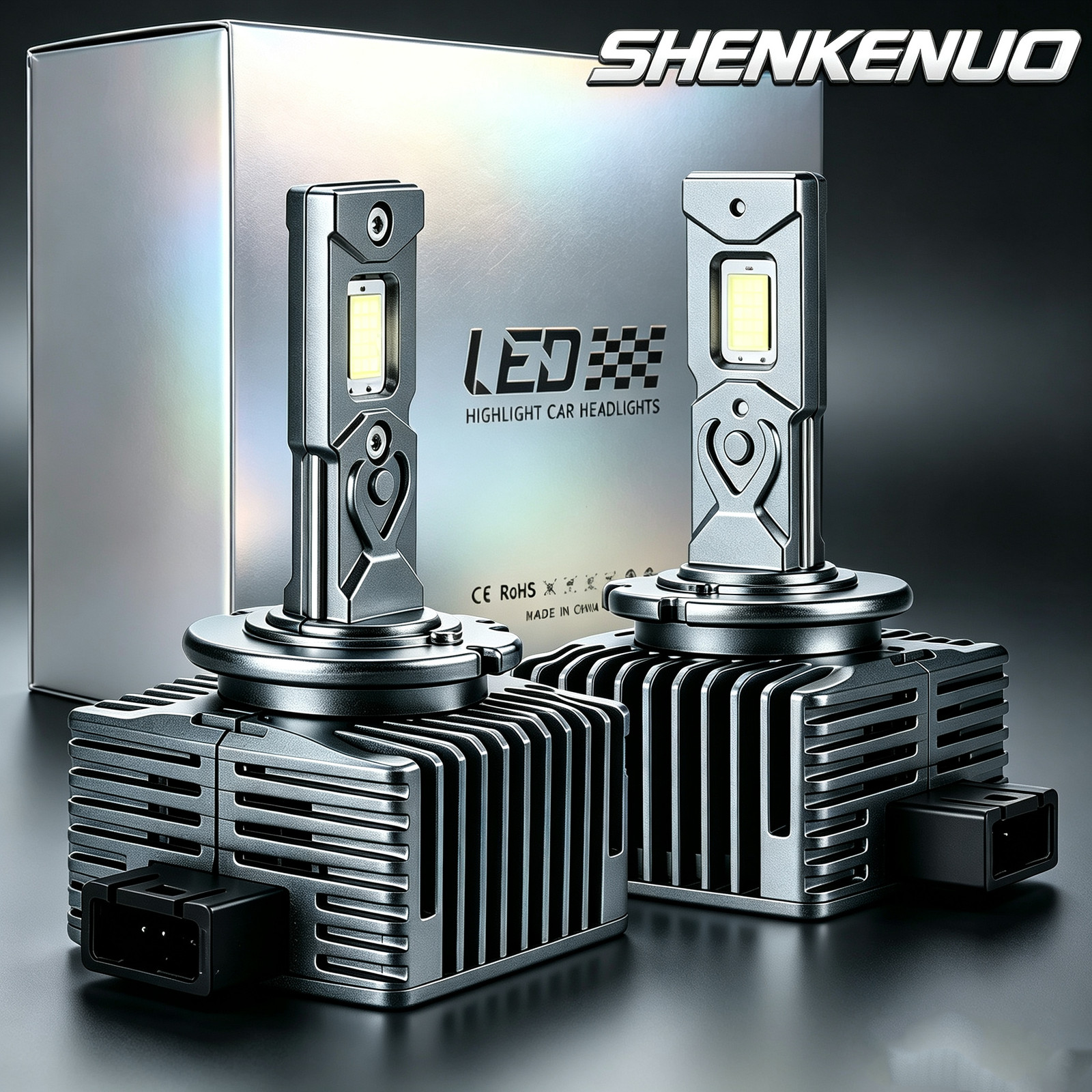 D1S D1R LED Headlight Bulbs High/Low Beam 70W 10000LM 6000K HID Replace