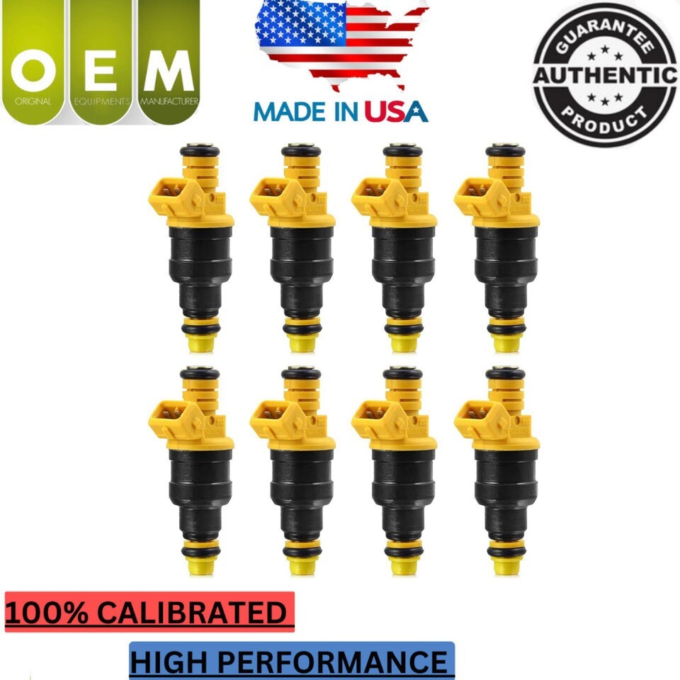 OEM 8x Bosch Fuel Injectors For 1993-1994 Ford F-350 5.8L V8 #280150943