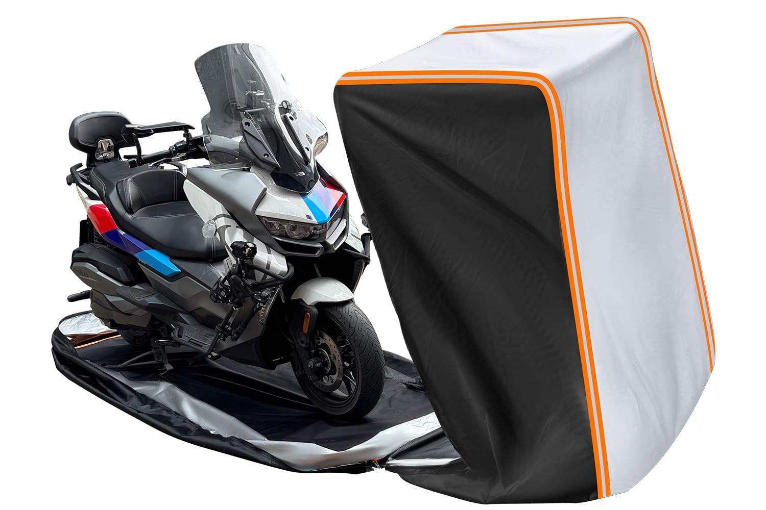 FJWDSC Full Enclosed Motorcycle Cover Waterproof Outdoor/Indoor Storage Water...
