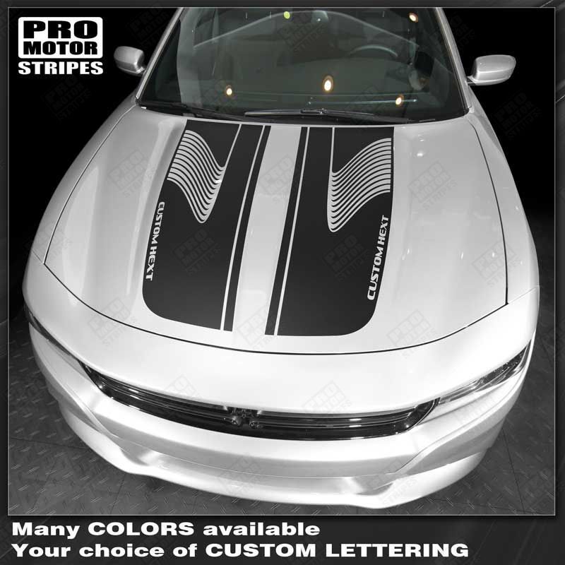 Decals for Dodge Charger 2015-2023 Hood Accent Stripes (Choose Color)