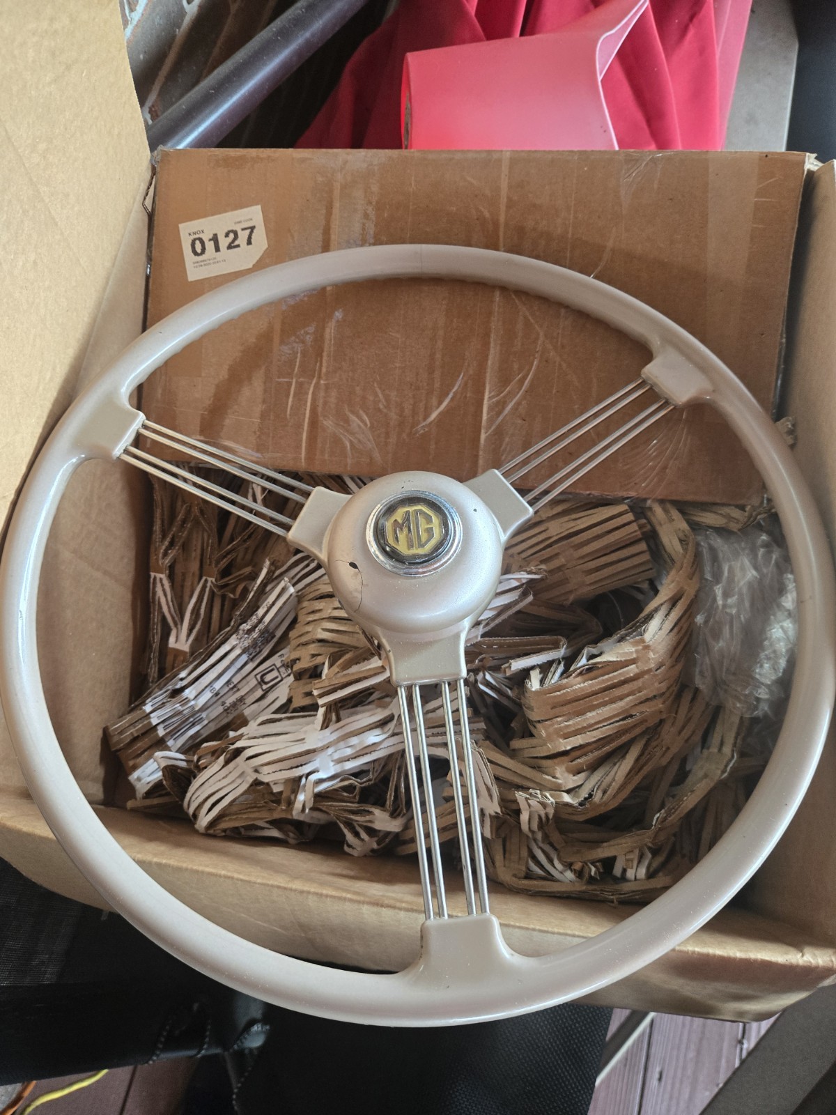 Vtg 1945-1955 MG TD Roadster TF Banjo Steering Wheel 12-spoke Compression Shaft Vtg 1945-1955 MG TD Roadster TF Banjo Steering Wheel 12-spoke Compression Shaft