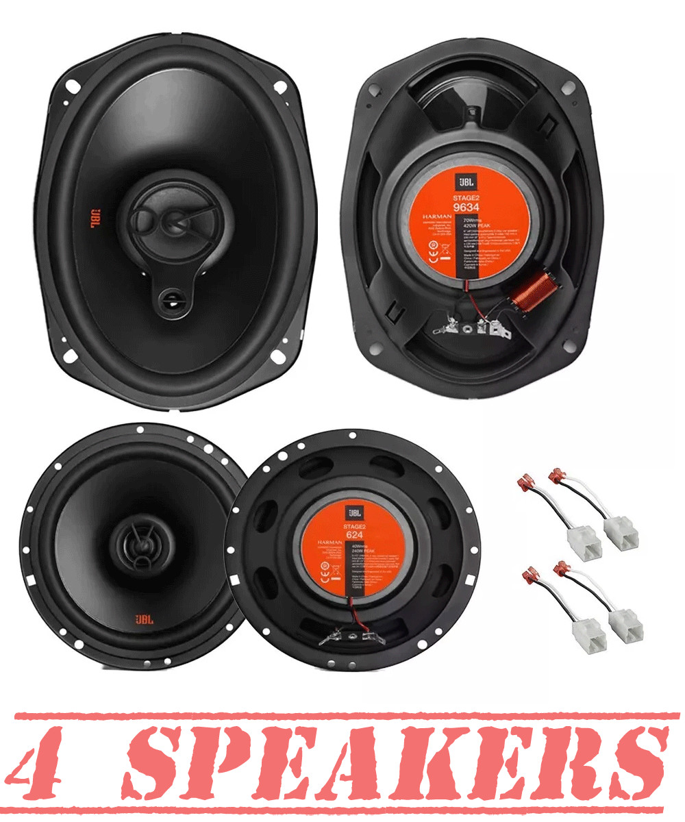 JBL Stage2 Door Speakers 560W Front & 240W Rear for 2002-2008 Dodge RAM 1500