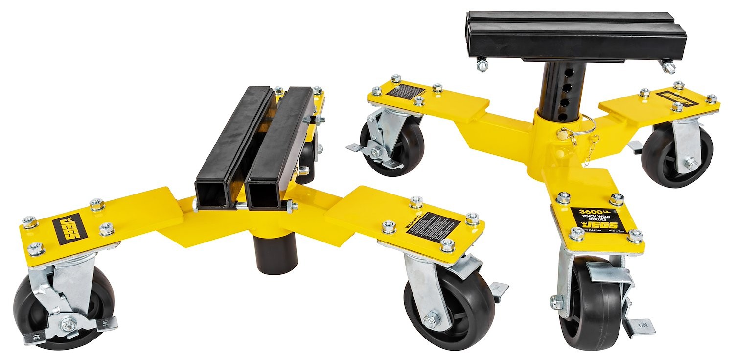 JEGS 3600 lb. Pinch Weld Vehicle Dollies [Pair]