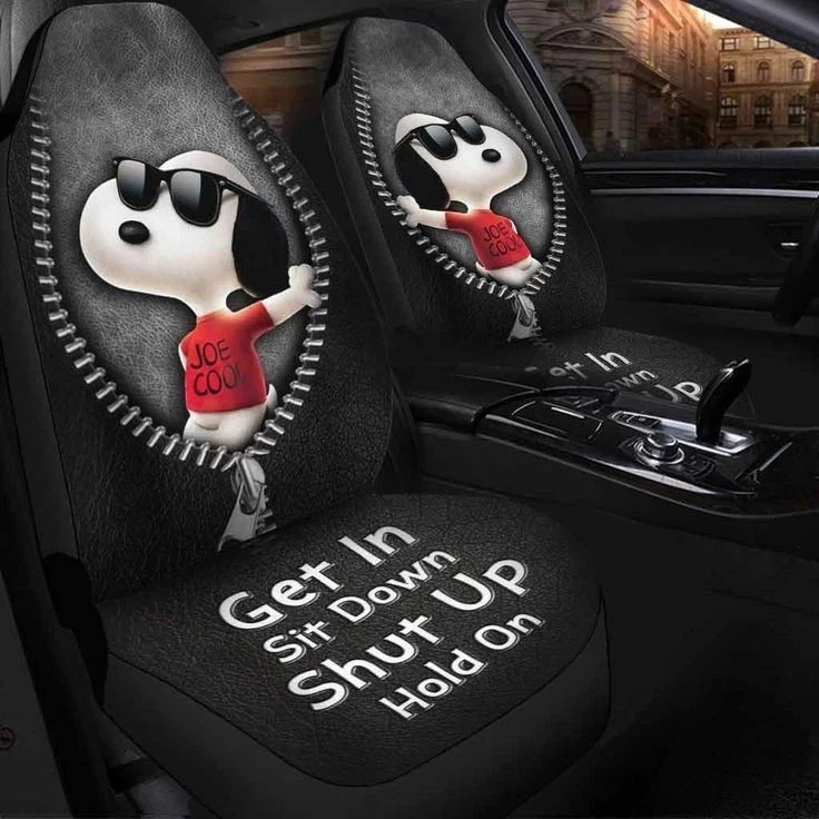Snoopy Joe Cool Get In Sit Down Shut Up Hold On Car Seat Cars Truck Sedan R2662