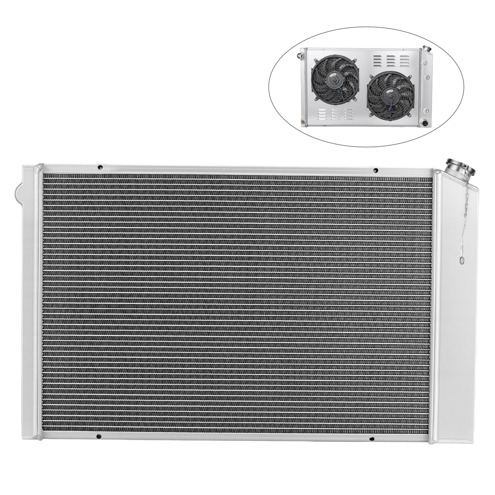 4 Row Radiator Shroud Fan For 1973-87 Chevy C/K C10 C20 C30 K10/20 GMC
