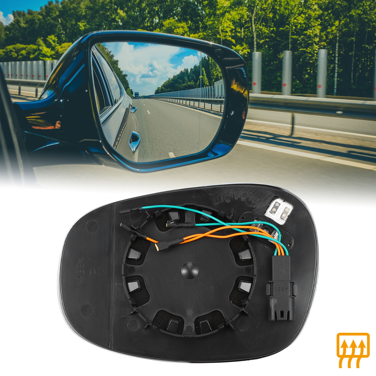 4 Pin Passenger Right Side Heated Mirror Glass Replacement for BMW 135i 128i 