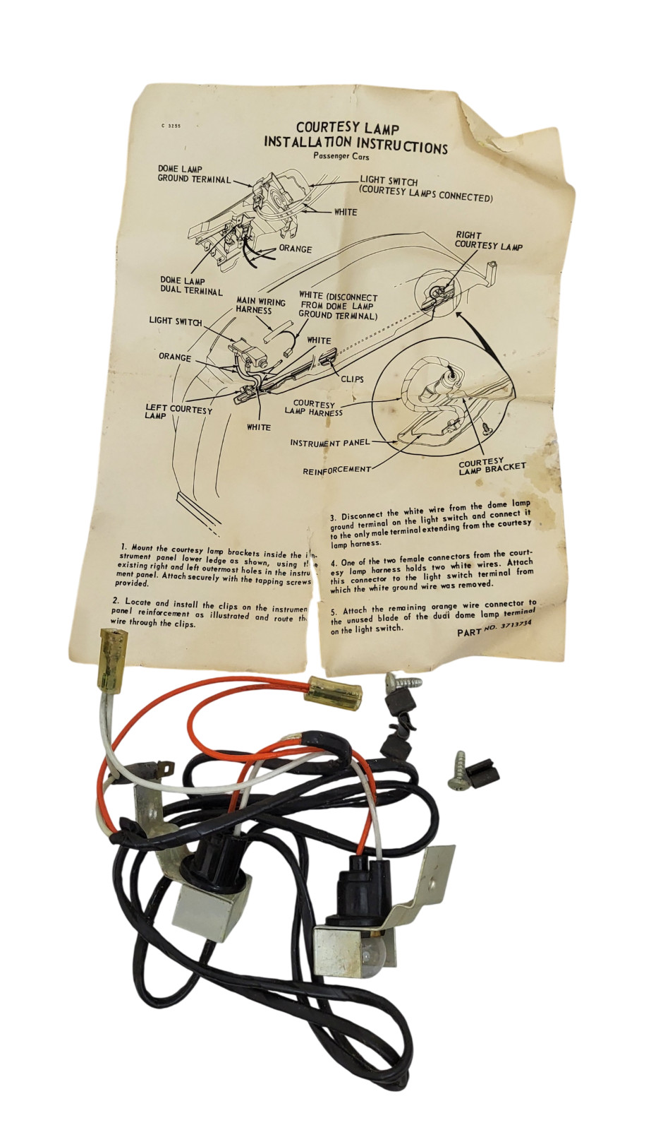 1955-56 ORIGINAL GM Chevrolet Courtesy Lamp PN. 987138 ( PAIR )