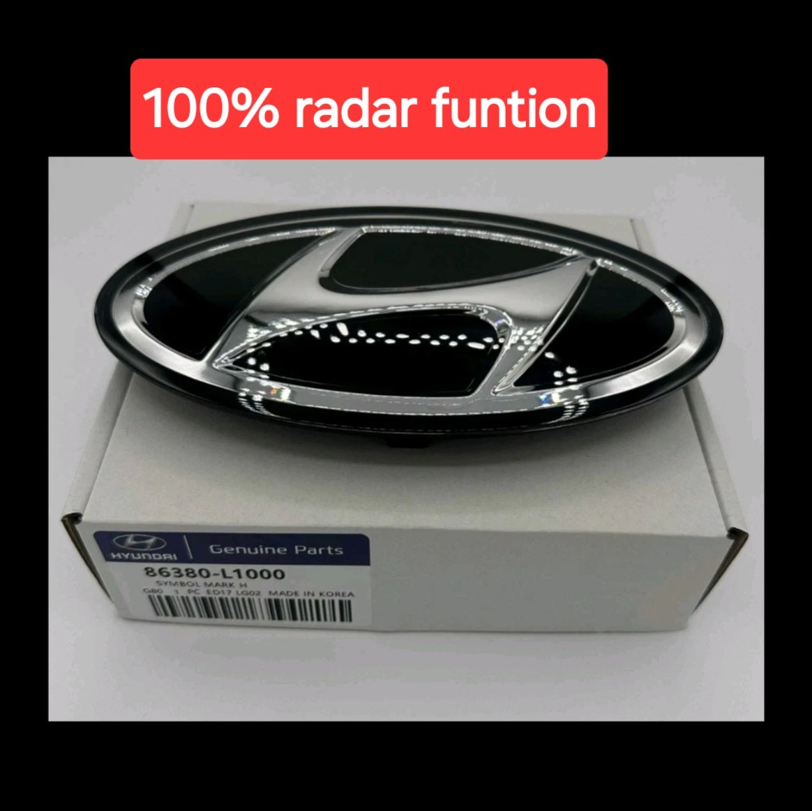  HYUNDAI SONATA 2020 2021 2022 FONT GRILLE EMBLEM BADGE 86380L1000  RADAR 100%ON