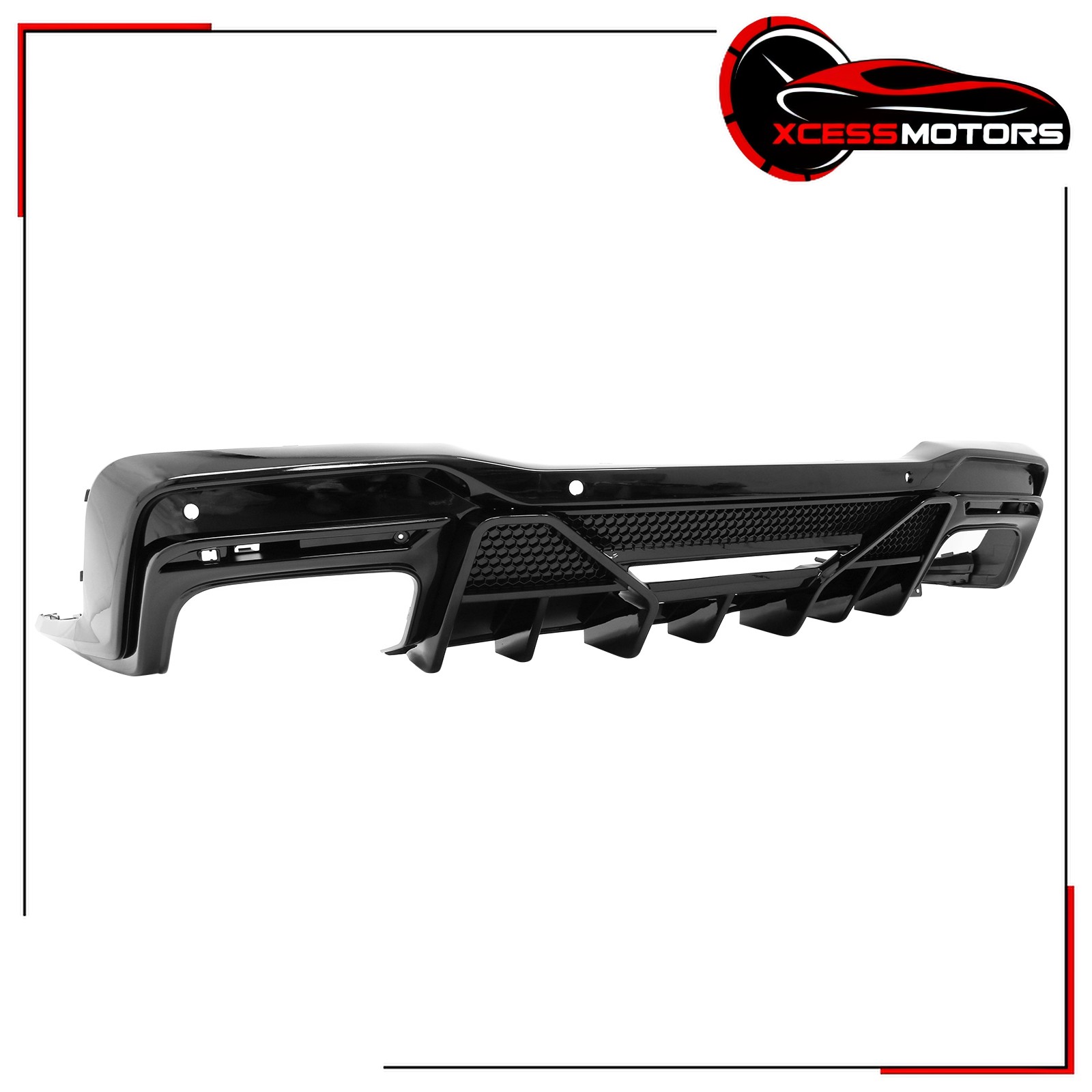 For 24-26 Ford Mustang Dark Horse Shelby Super Snake Rear Diffuser Gloss Black