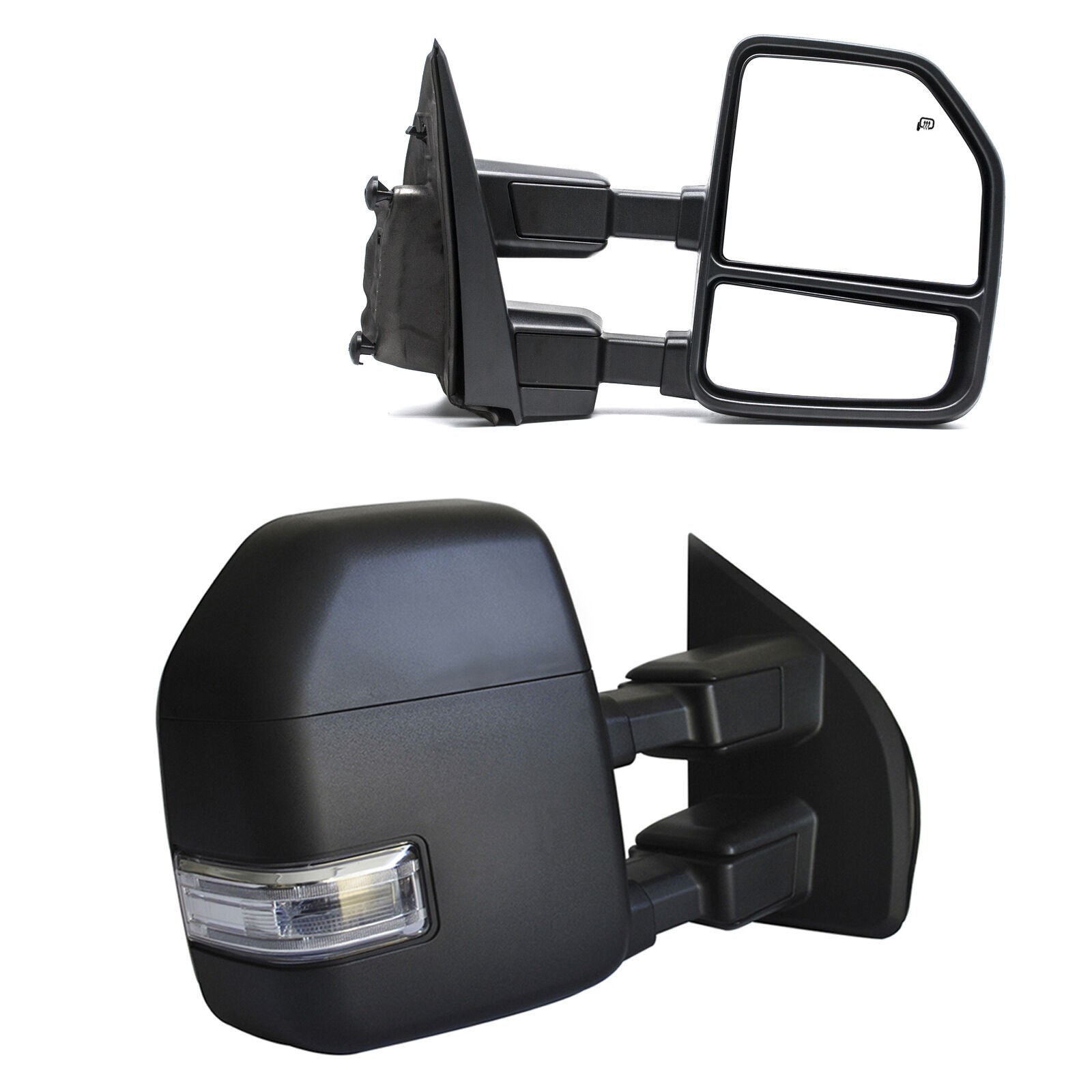 Towing Mirrors Fit 17-20 Ford F250 Super Duty Power Heated Signal Left+Right