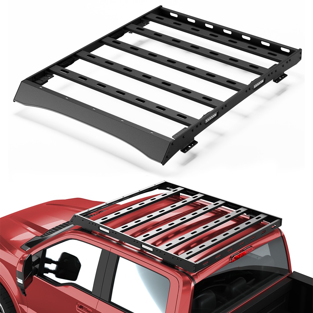 For 2017-2022 F250/F350/F450 Super Duty Crew Cab Roof Rack Hardtop Cargo Basket