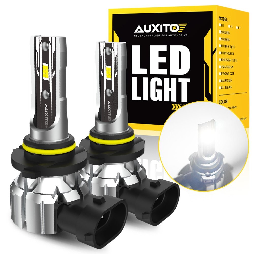 2Pcs AUXITO 9005 HB3 White LED Headlights Hi/Lo Bulbs Beam CANbus Error US Free