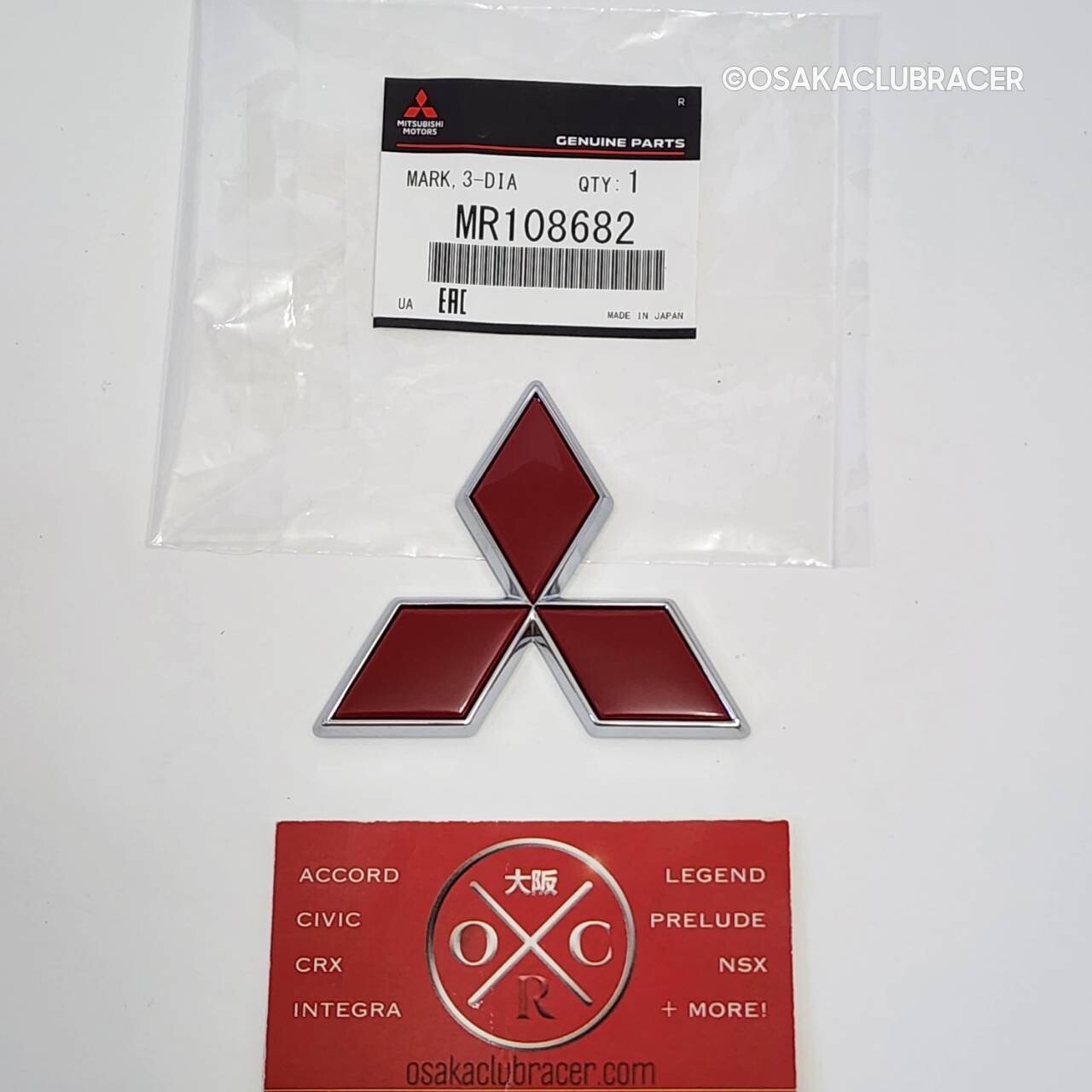 Genuine OEM Mitsubishi Lancer Evolution VI Rear Emblem Badge Logo MR108682 Evo 6