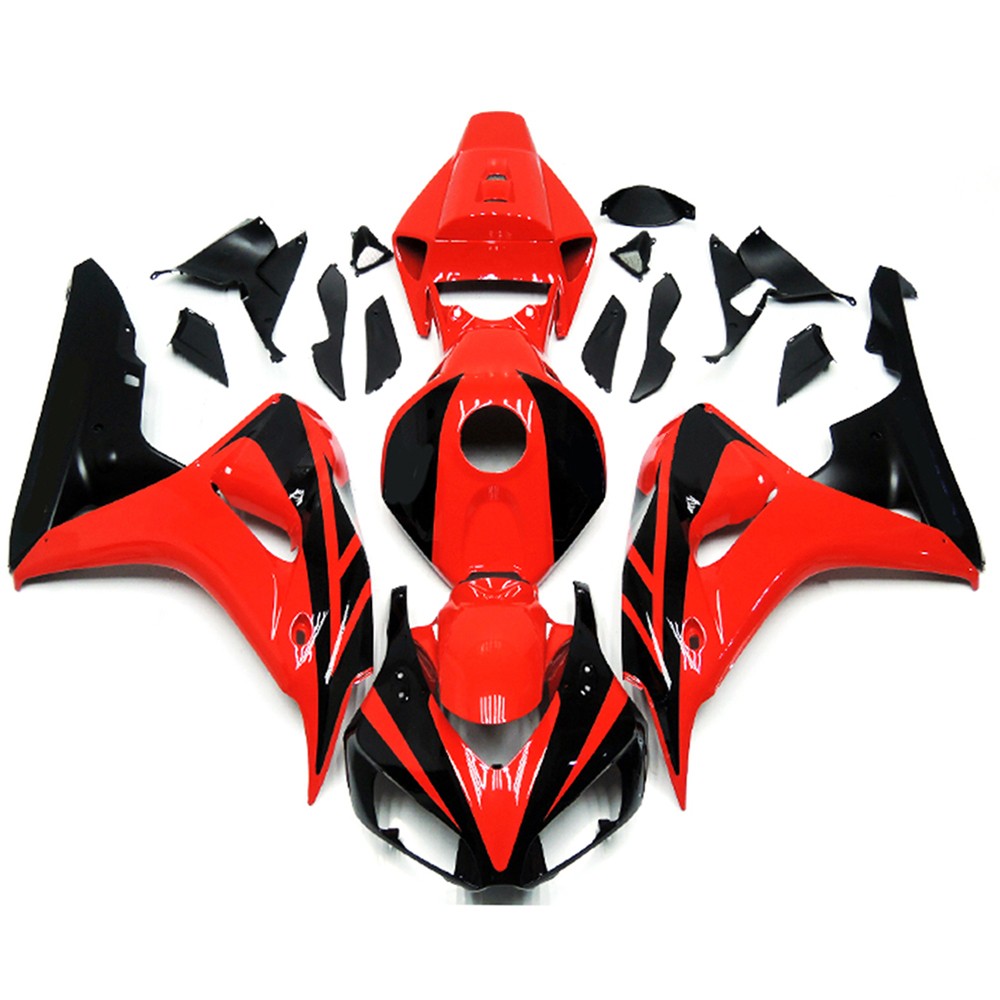 Red Black Fairings For Honda 2006 2007 CBR1000RR 06 07 ABS Injection Bodywork